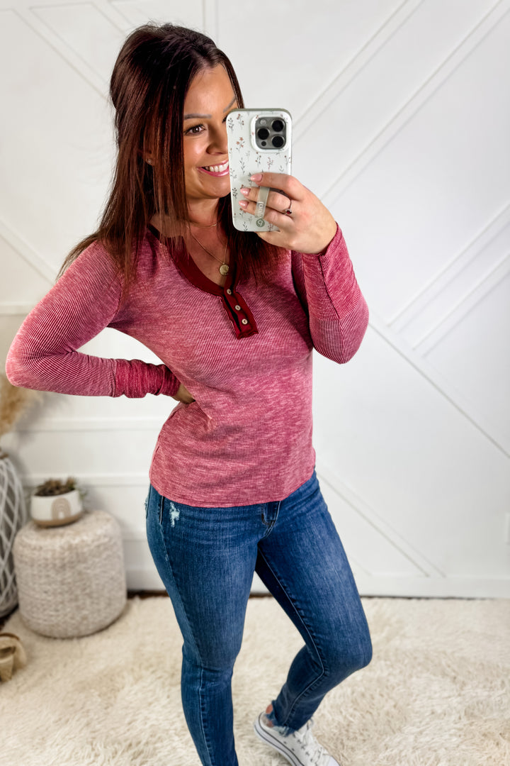 Layla Henley Long Sleeve Top