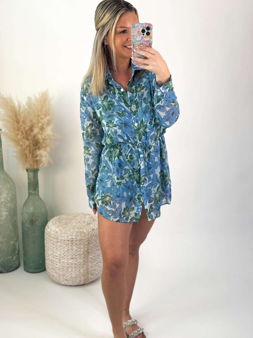 Alice Floral Shirt Dress Romper