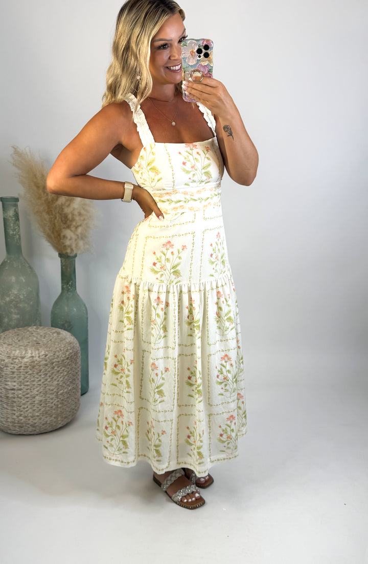 Meadow Bloom Midi Dress