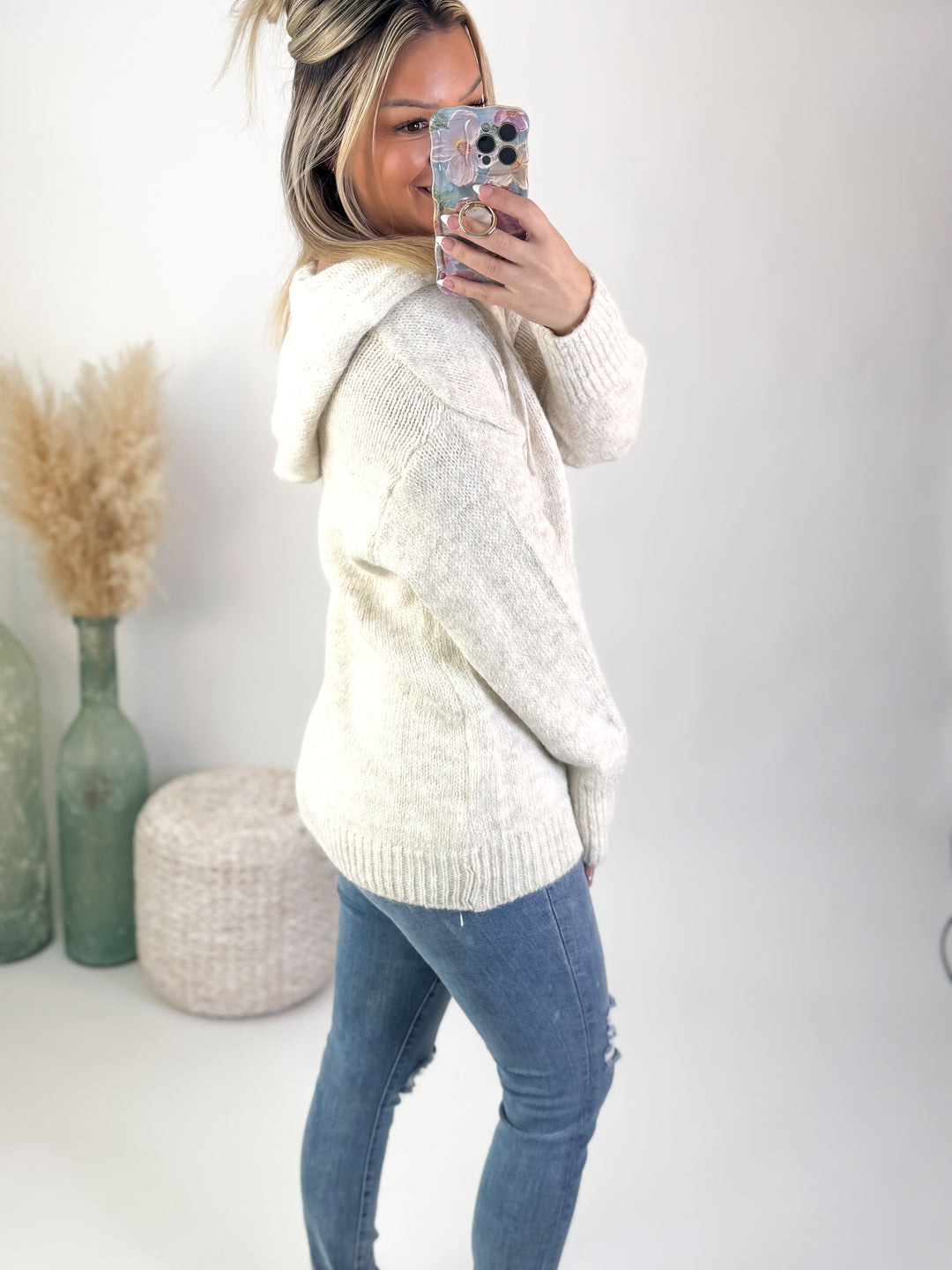 Soft Seasons Hooded Cardigan