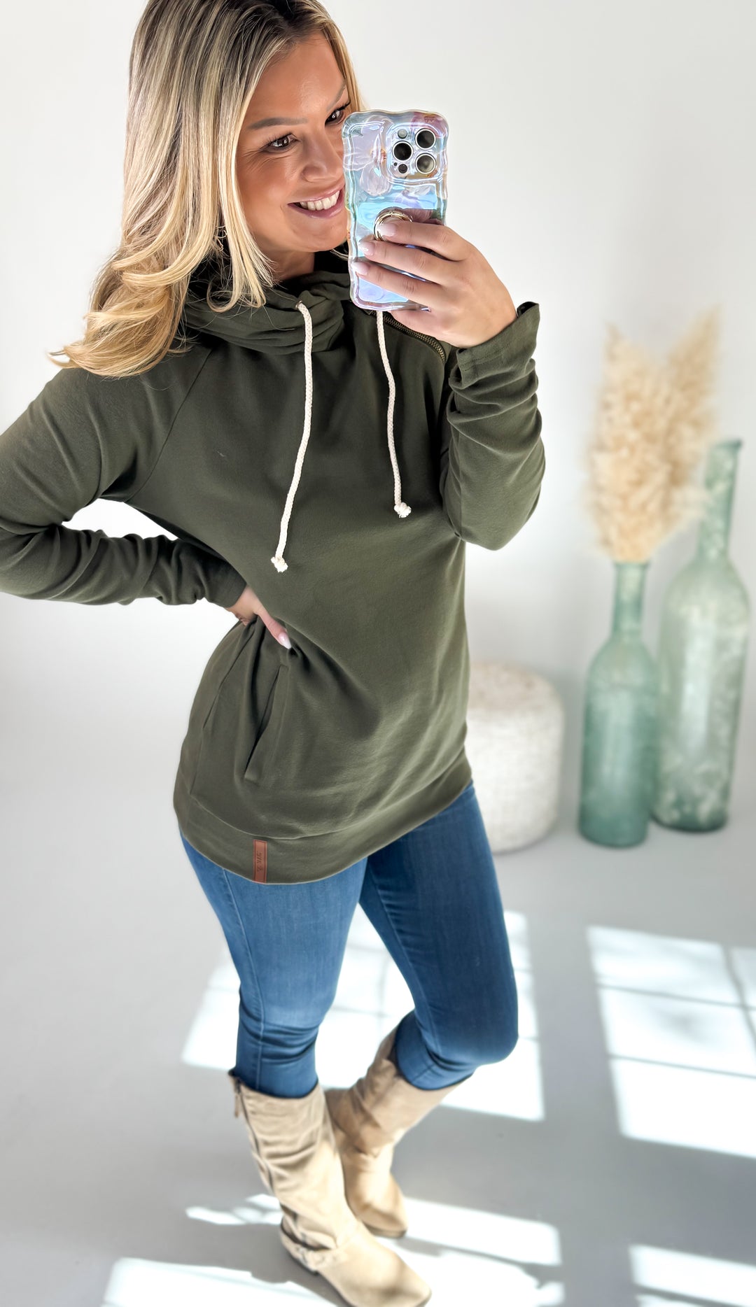 ⭐Door Buster⭐ Ampersand Avenue Basic DoubleHood™ Sweatshirt - Oak