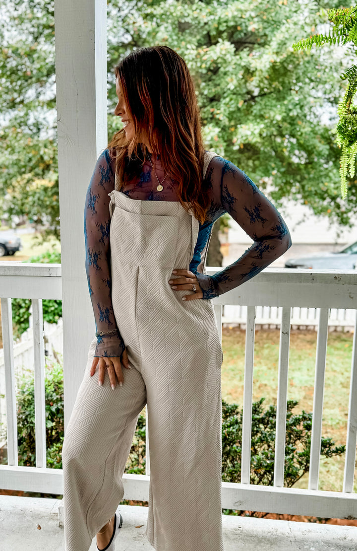 Sammie Textured Jacquard Overall