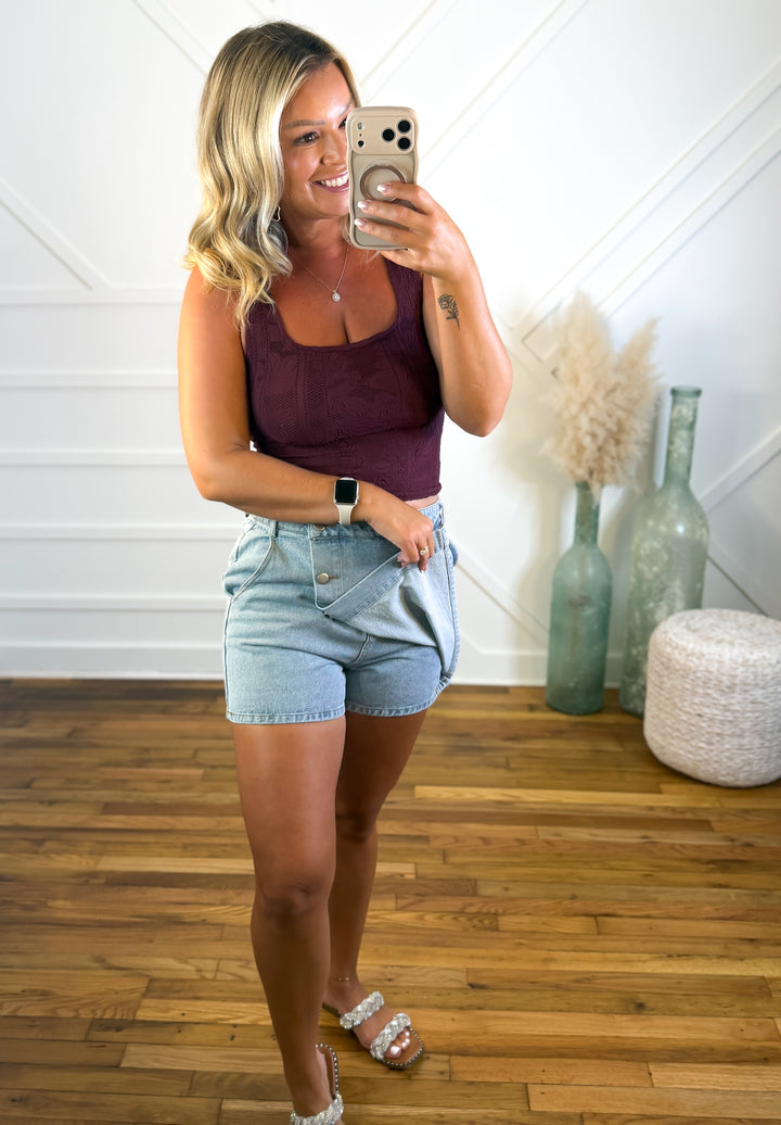Double Take Denim Skort
