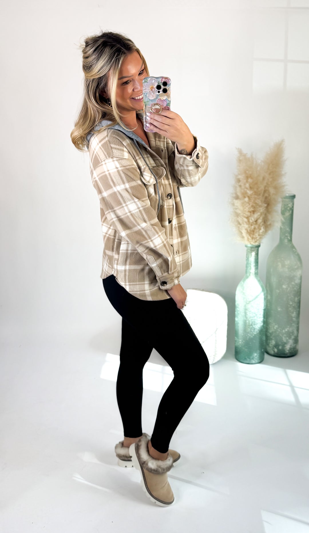 ⭐Door Buster⭐ Warm Wishes Hooded Fleece Shacket