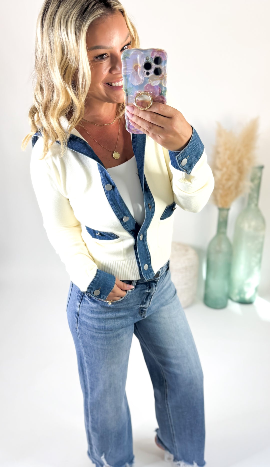 Coastal Contrast Cardigan