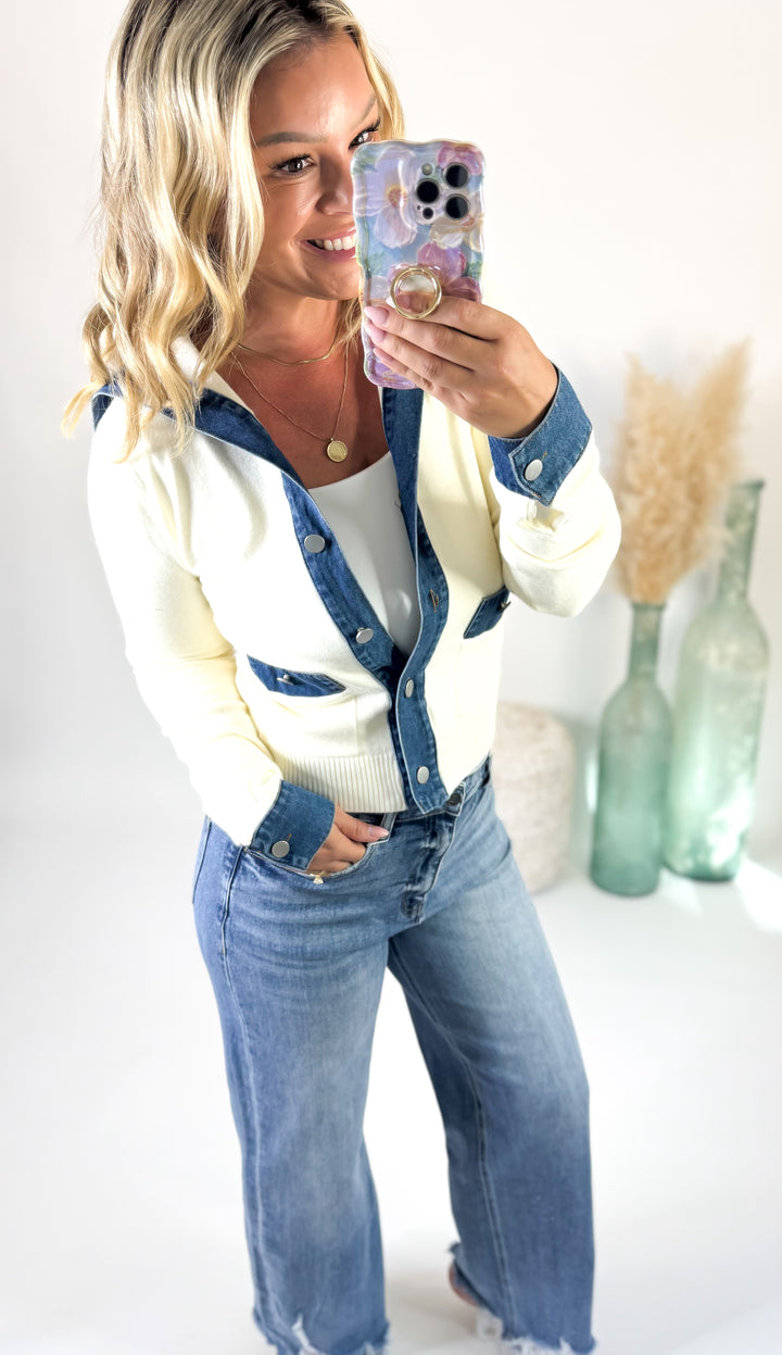 Coastal Contrast Cardigan
