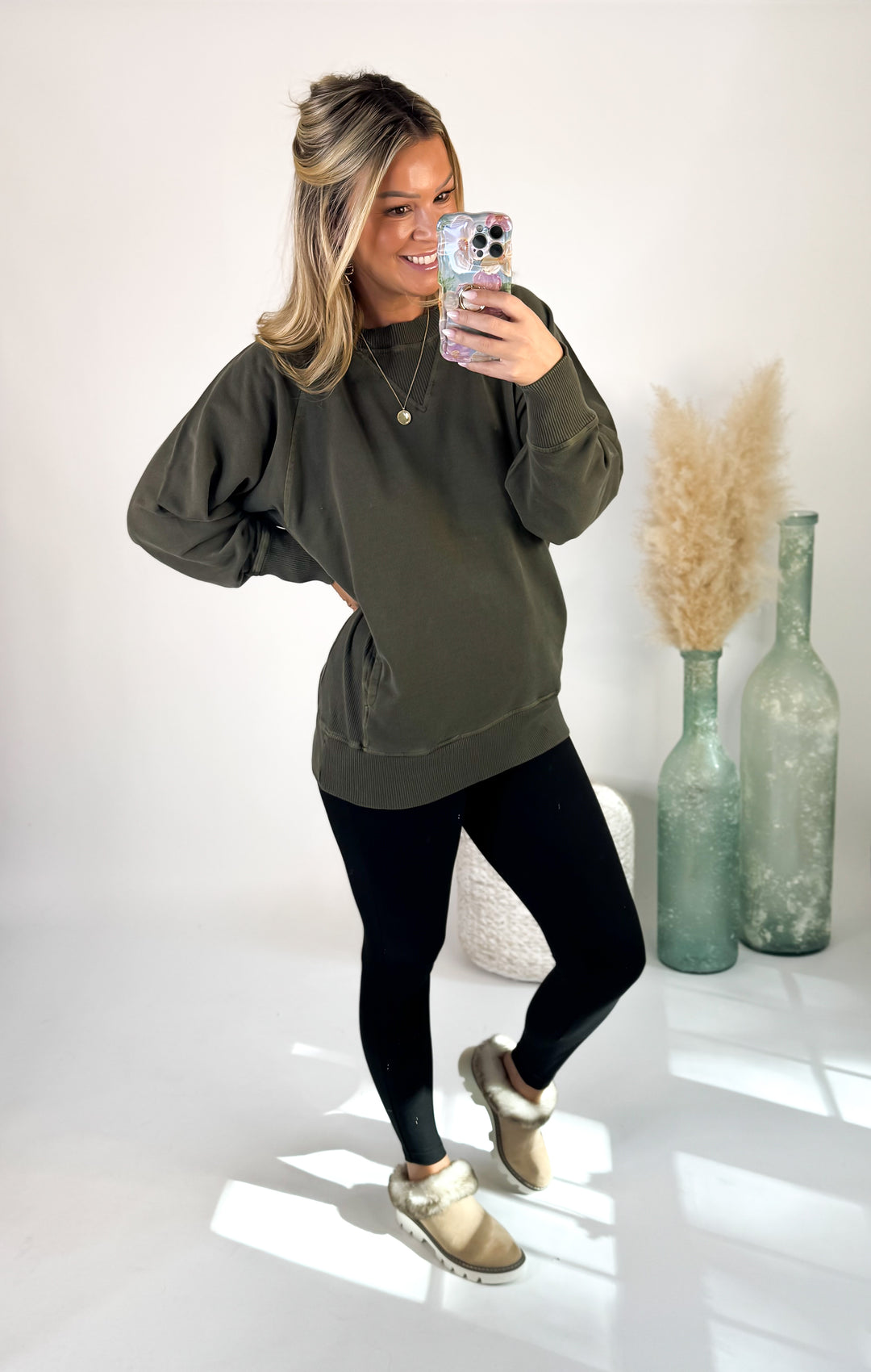 ⭐Door Buster⭐ Cozy Campfire Crew Olive