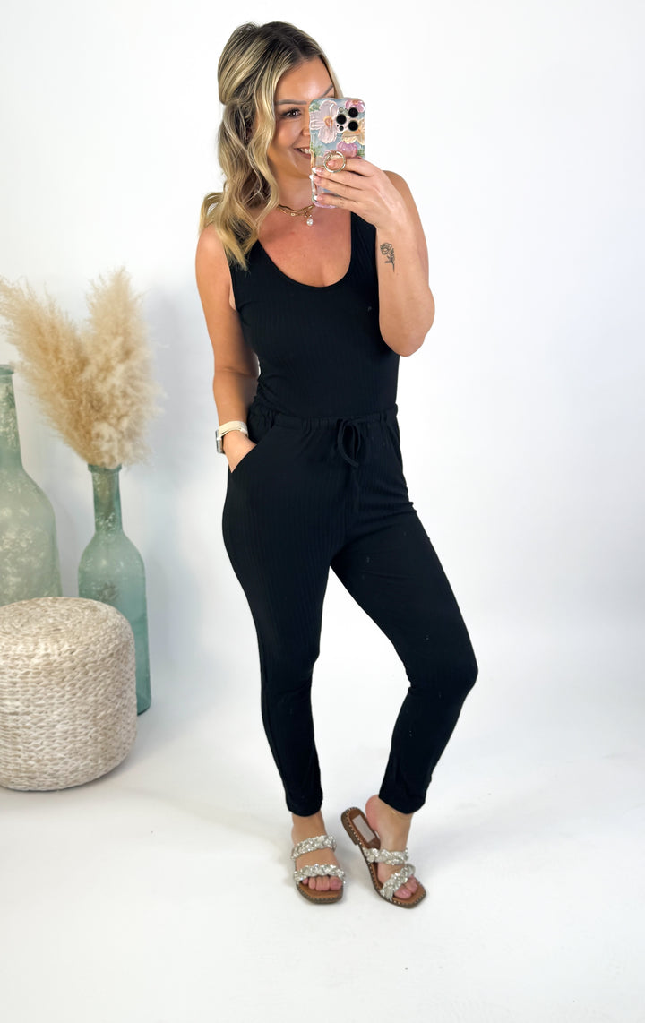 Off-Duty Babe Ribbed Catsuit