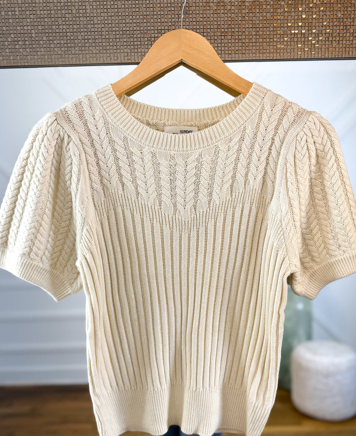 Harvest Haven Cable Knit Top