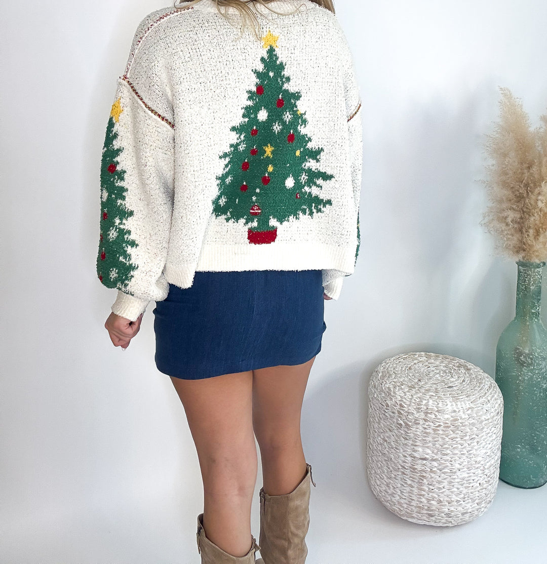 O Christmas Tree Cozy Cardigan