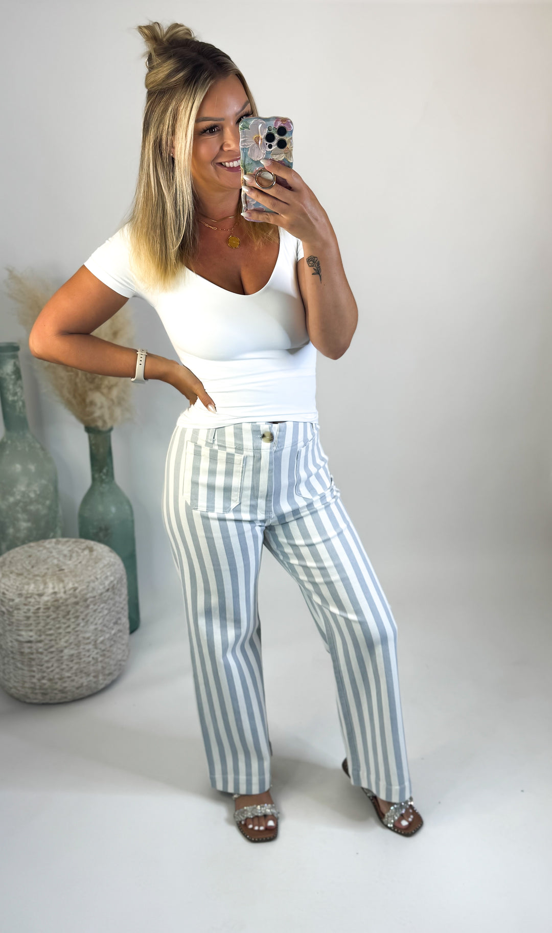 *Preorder* Harbor Stripe Straight Leg Pants / Ship ETA 6/10
