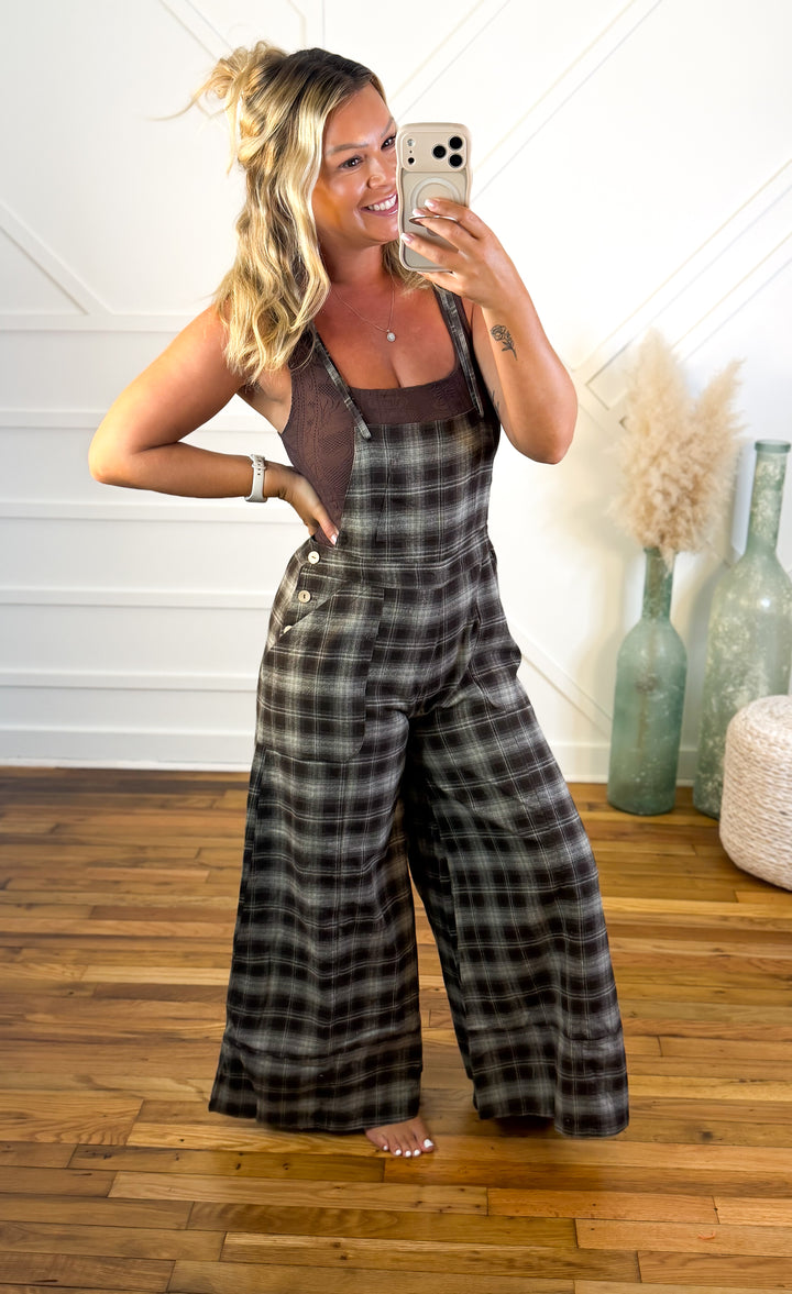 As If! Plaid Jumpsuit