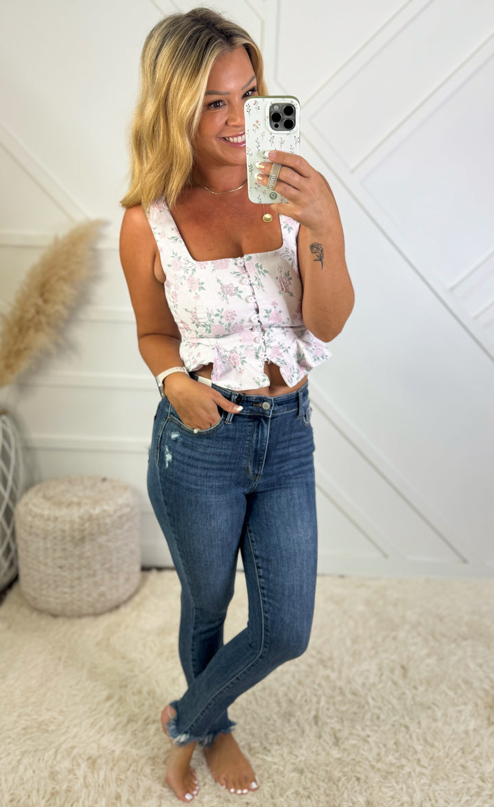 Rosewood Peplum Top