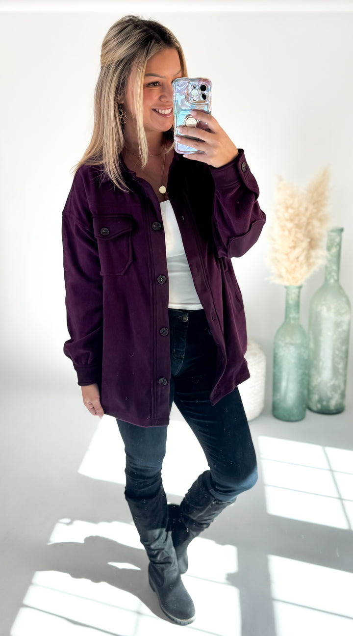 ⭐Door Buster⭐ Plush Plum Fleece Jacket