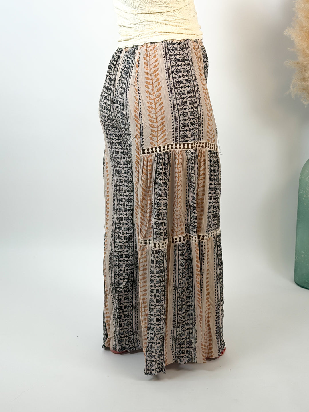 Desert Willow Boho Wide Leg Palazzo Pants