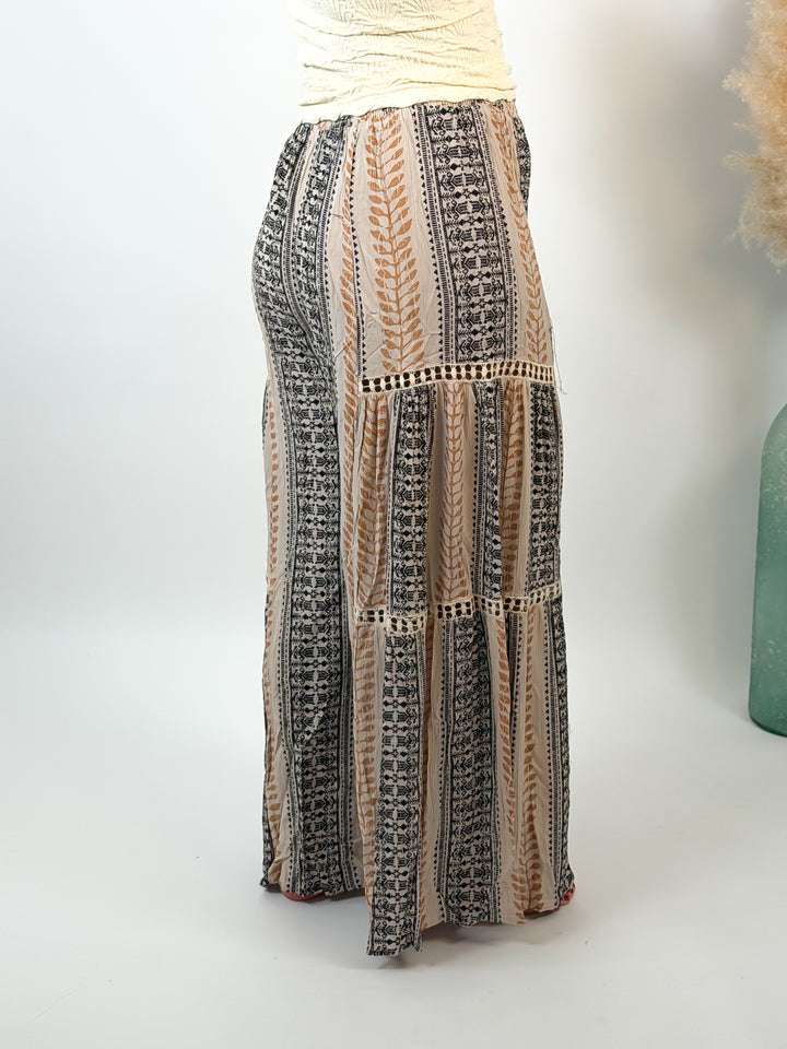 Desert Willow Boho Wide Leg Palazzo Pants