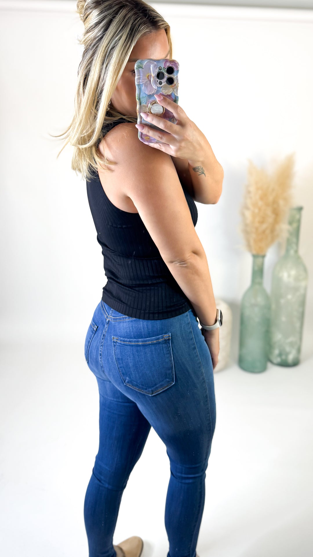 Midnight Luxe Ribbed Mock Neck