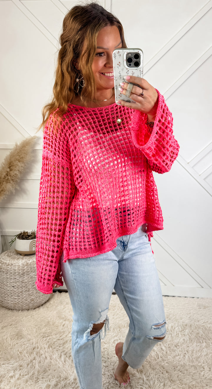 Barbie Pink POL Crotchet Top