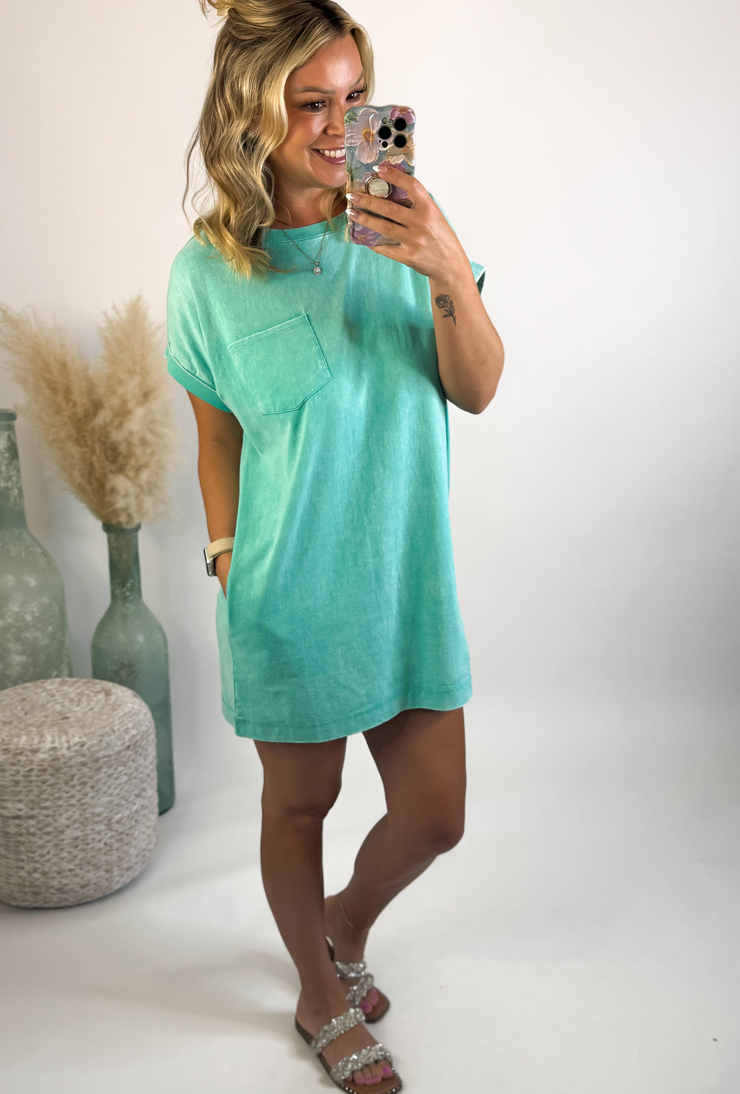 Everyday Ease Pocket Tee Mineral Wash Dress