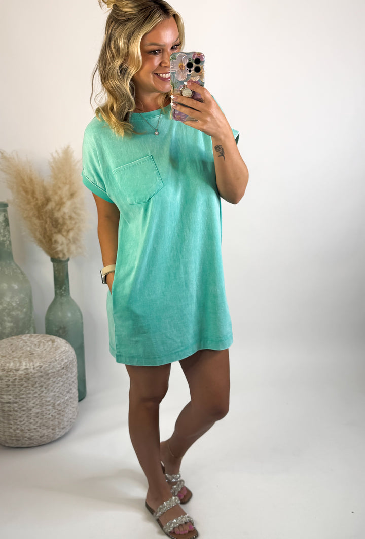 Everyday Ease Pocket Tee Mineral Wash Dress