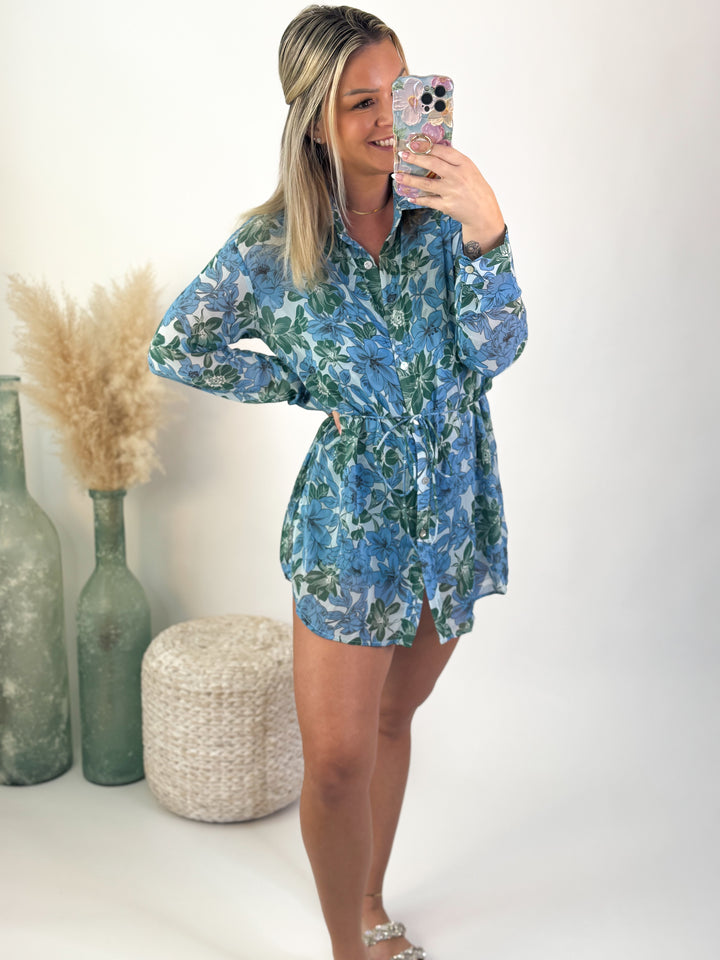 Alice Floral Shirt Dress Romper