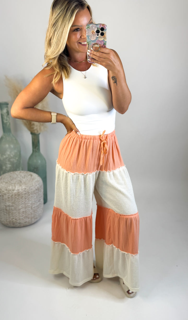 Peachy Coastline Wide Leg Pants