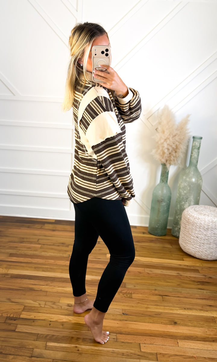 Throwback Varisty Stripe Rugby Top
