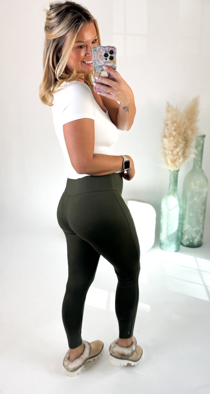 ⭐Door Buster⭐ Luxe Butter High-Waist Leggings Olive