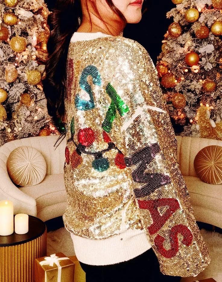 *Preorder* Sequin Merry Christmas Sweater