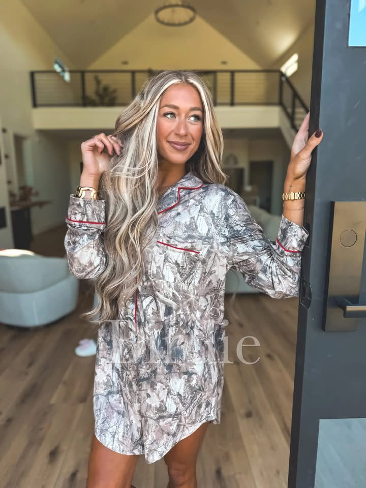 *Preorder* Birdie Camo Sleep Dress