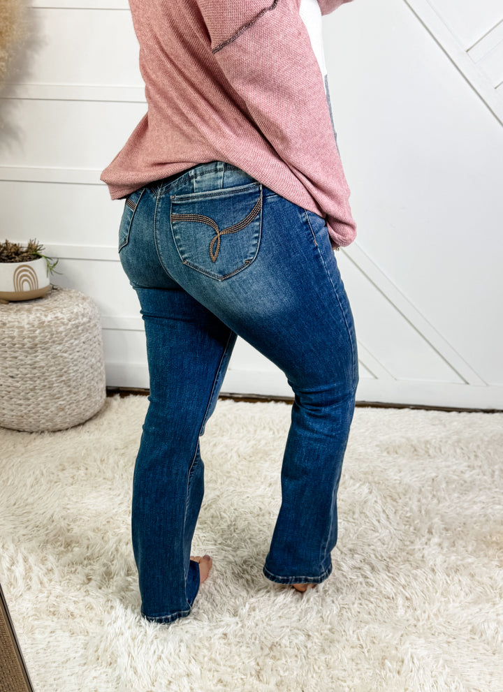 YMI Mid Rise Boot Cut Wanna Betta Butt Jeans