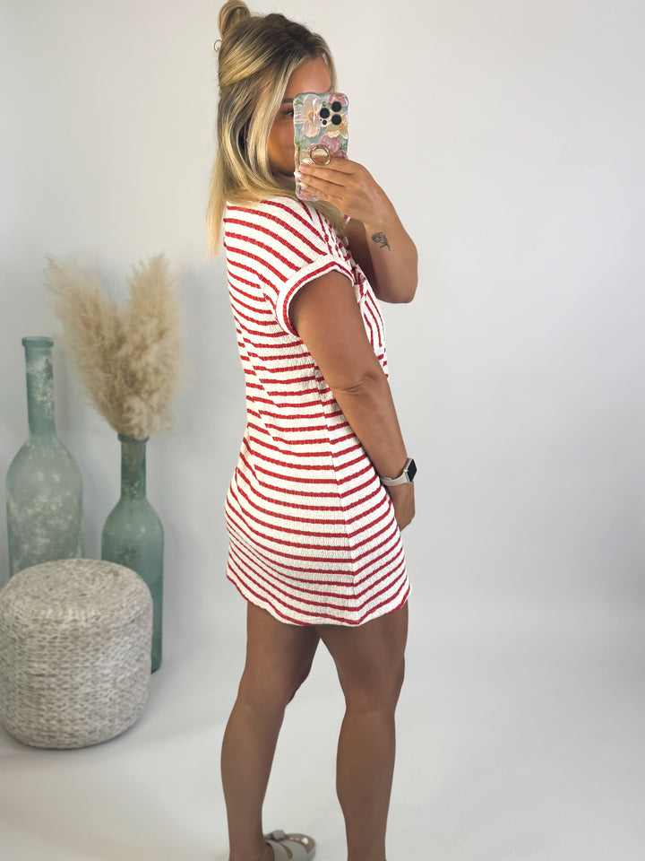 Coastal Catch Striped Tee Dress