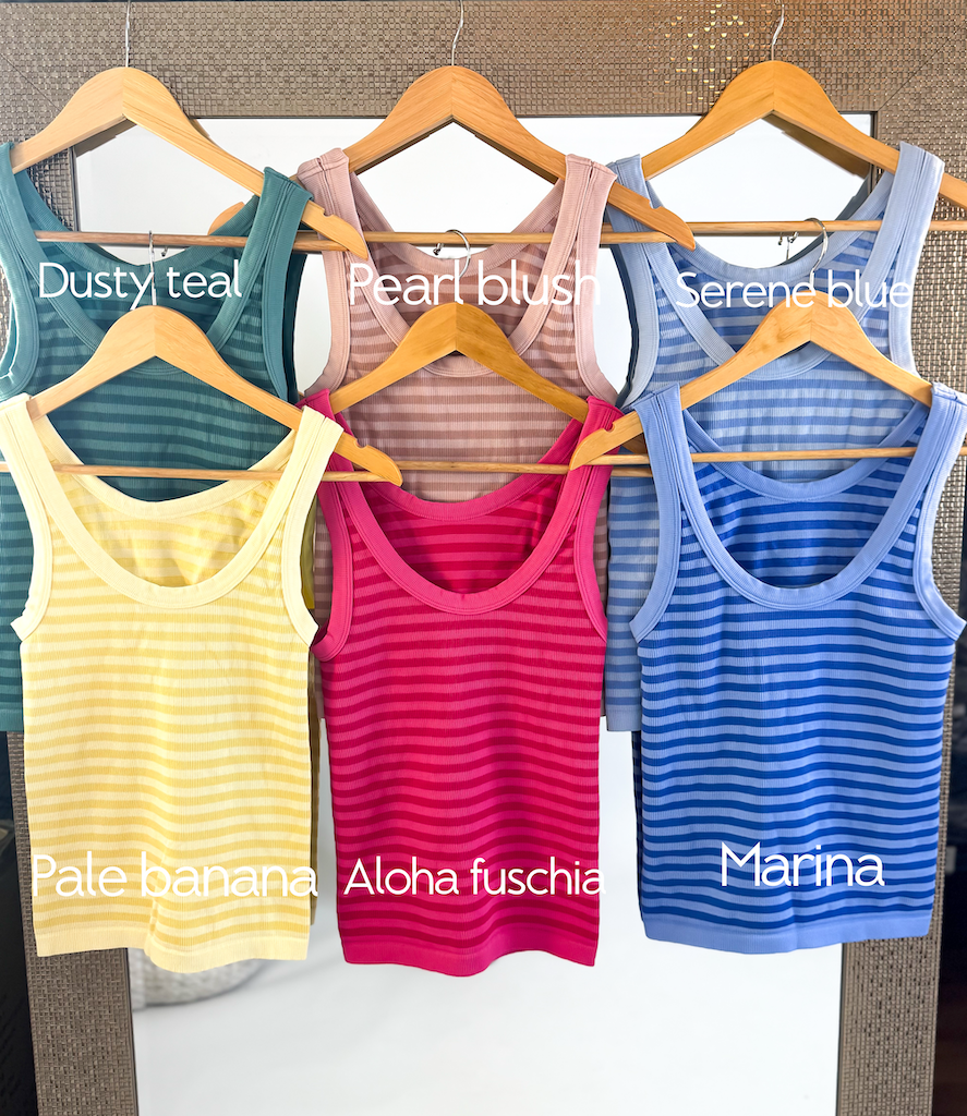 Sunny Side Stripe Reversible Tanks