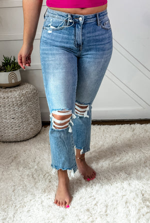 Kassidy High Rise Kick Flare Jeans By Lovervet