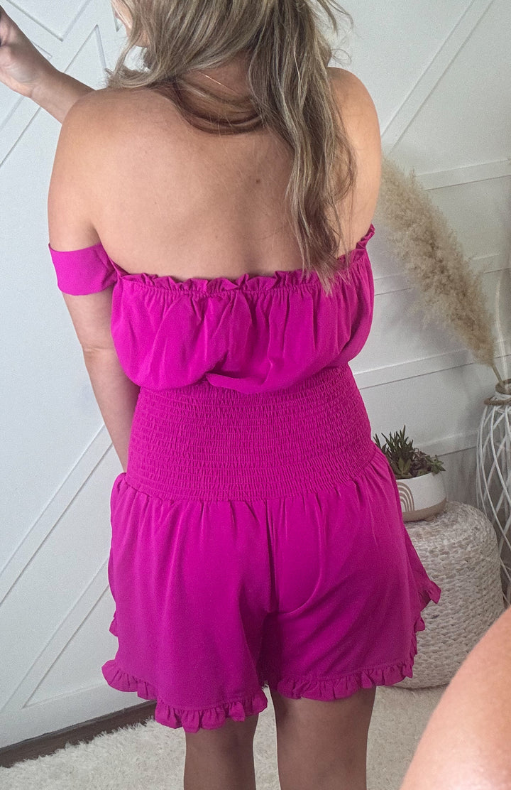 Promise Me Fuchsia Romper