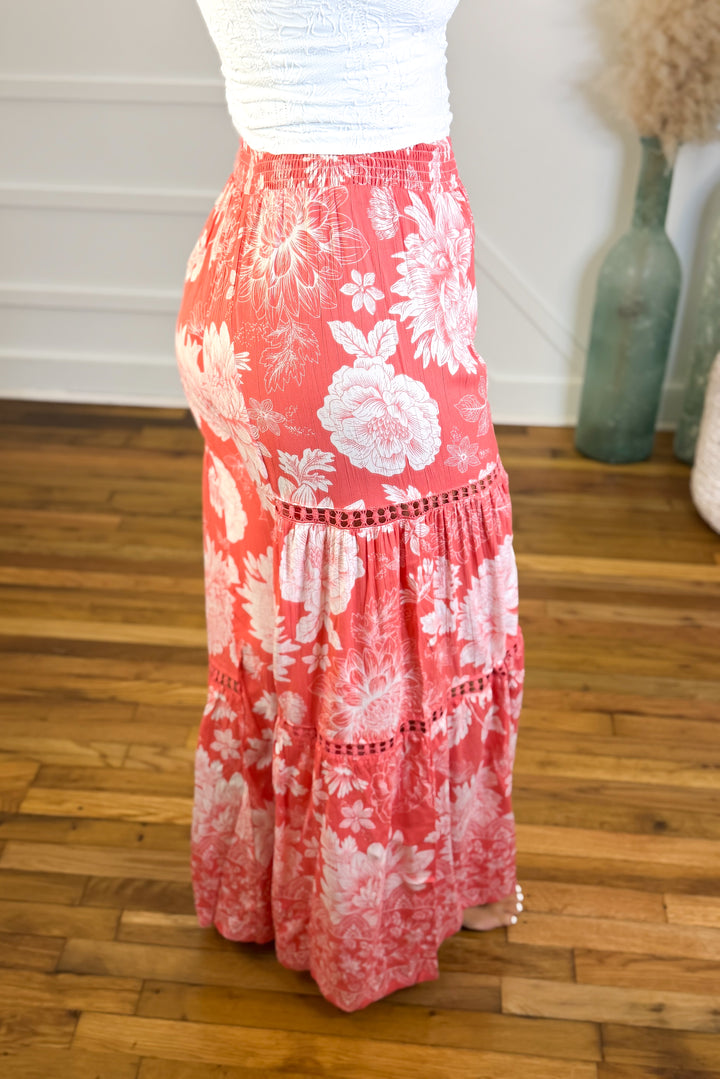 Coral Daydream Palazzo Pants