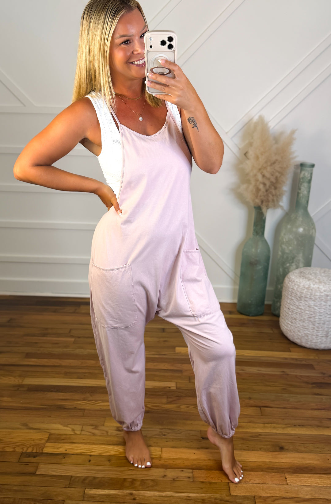 Scottie One Piece Romper Blush
