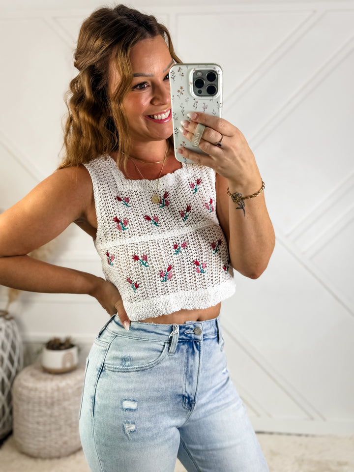 In Bloom Lace Crotchet Top by POL