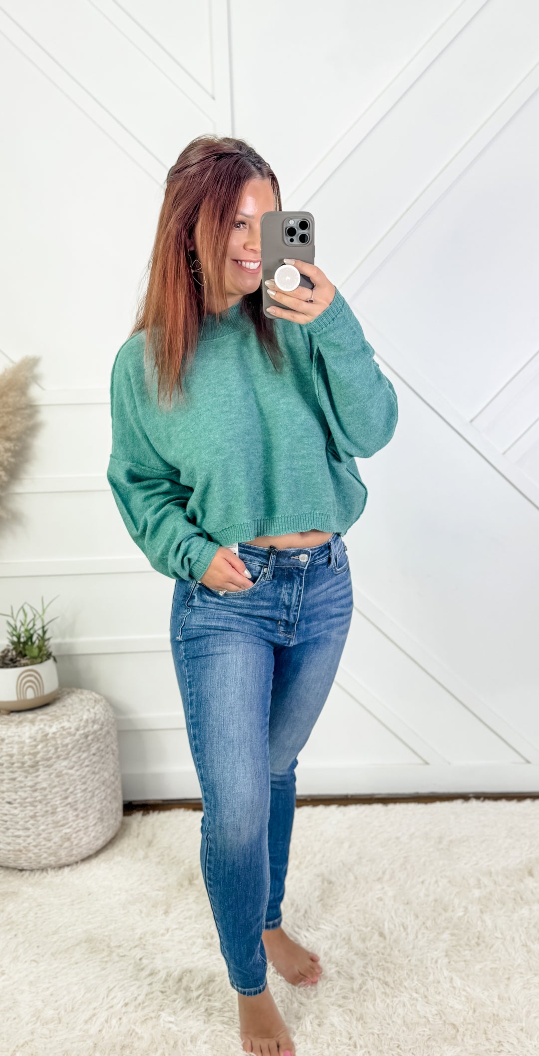 Lucie Cropped Sweater Top