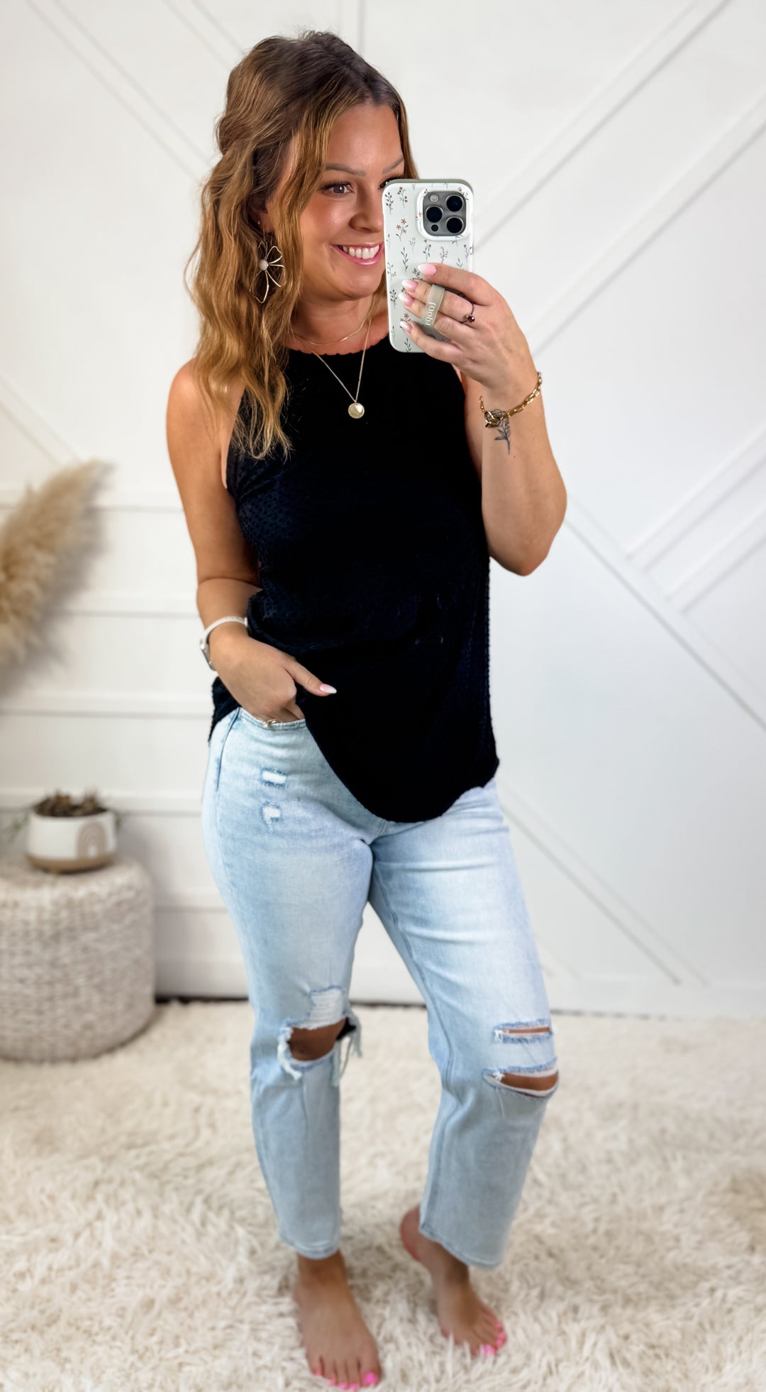 Sarah Swiss Dot Tank