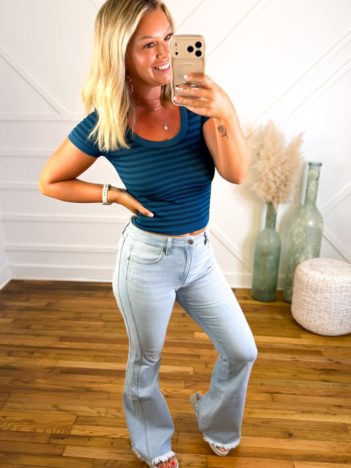 Annika High Rise Flare Kancan Jeans - Curvy