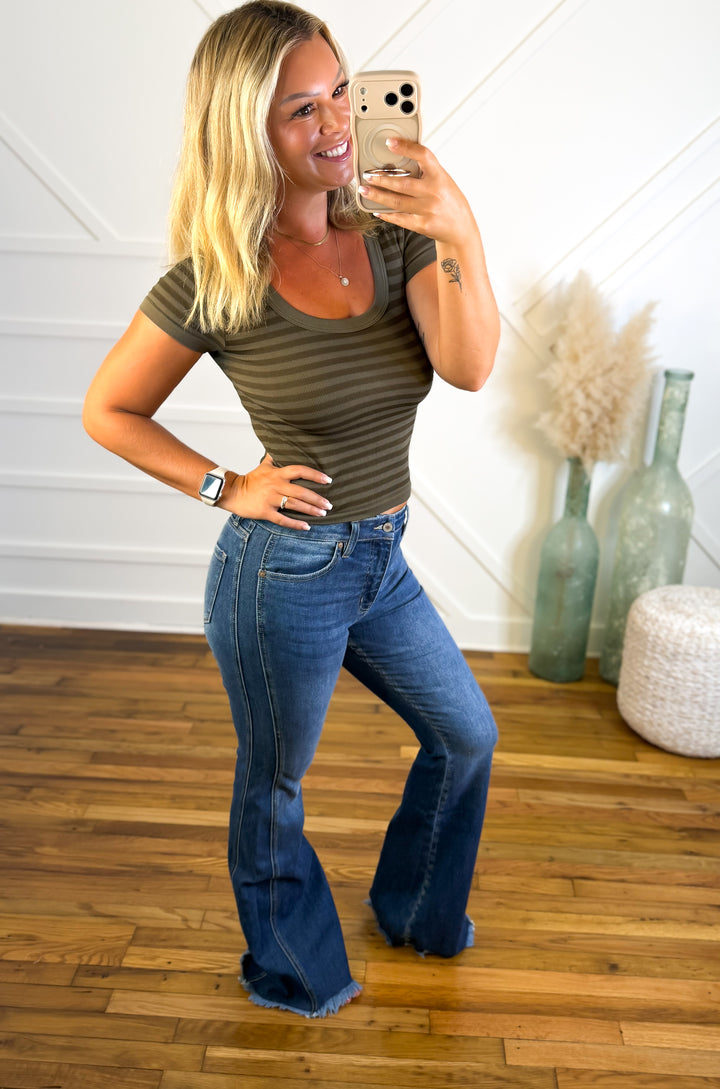 Annika High Rise Flare Kancan Jeans - Curvy