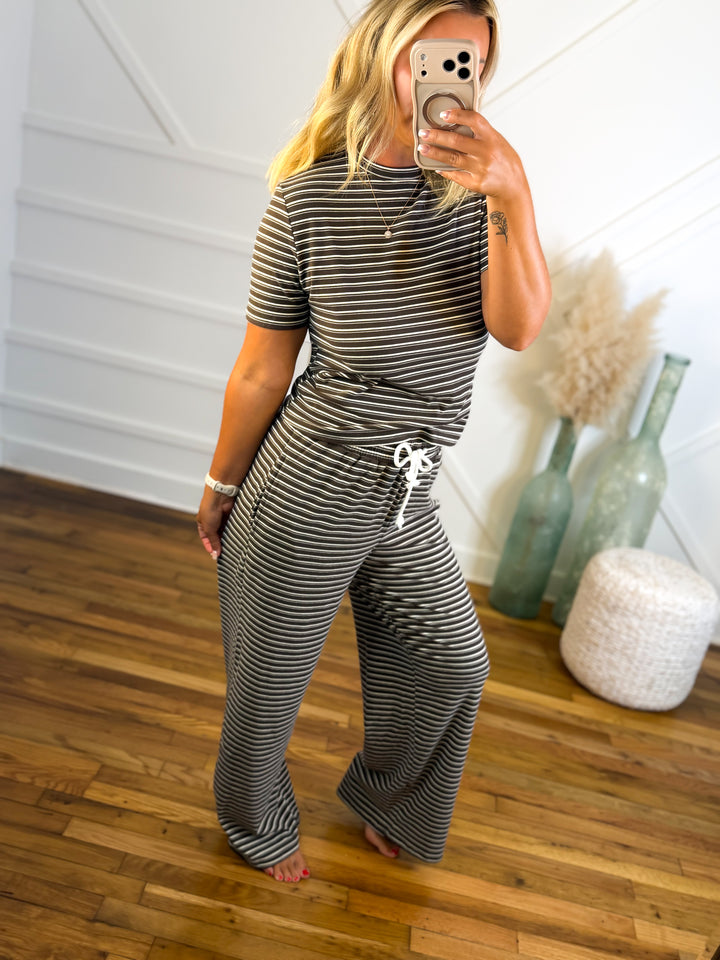Sunday Soft Stripe Lounge Set