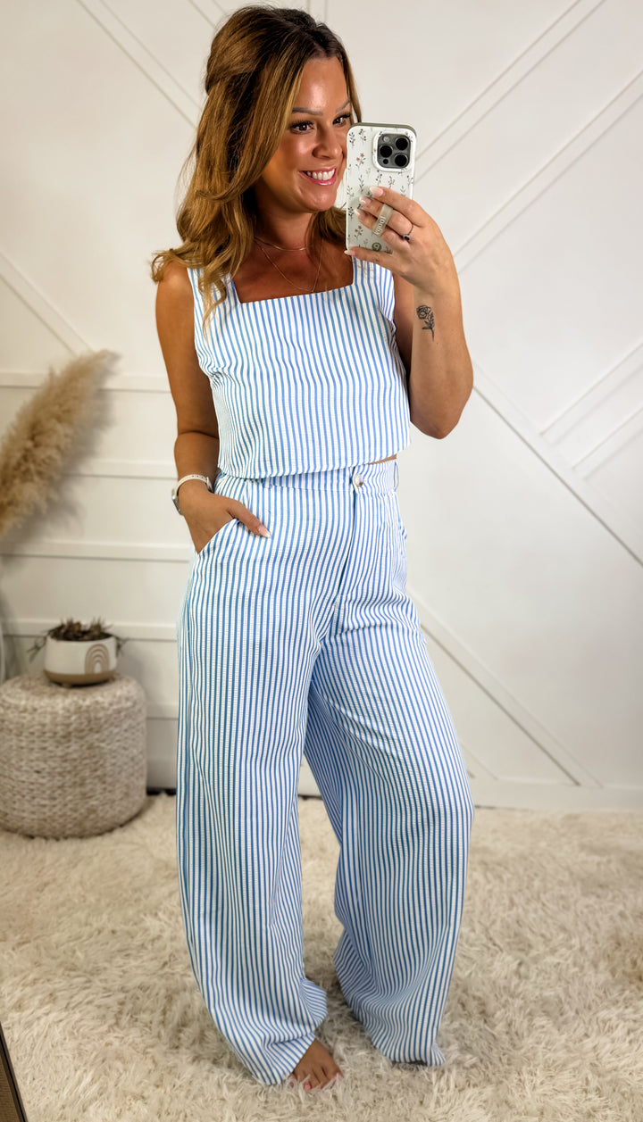 Seaside Stripe Top & Pant Set