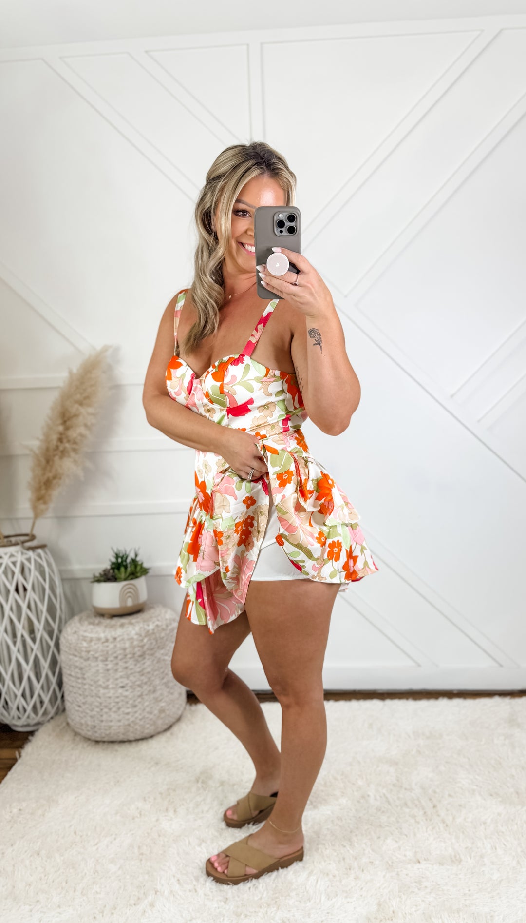 Claire Layered Floral Romper