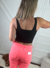 Fit To Be Square Ribbed Crop