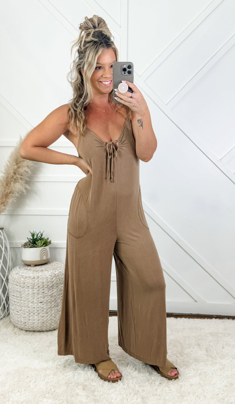 Cameran Solid Jumpsuit With Pockets