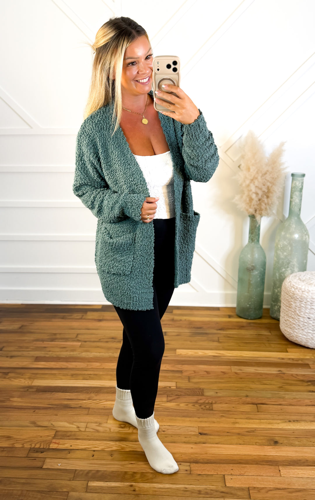 The Cozy Up Popcorn Cardigan