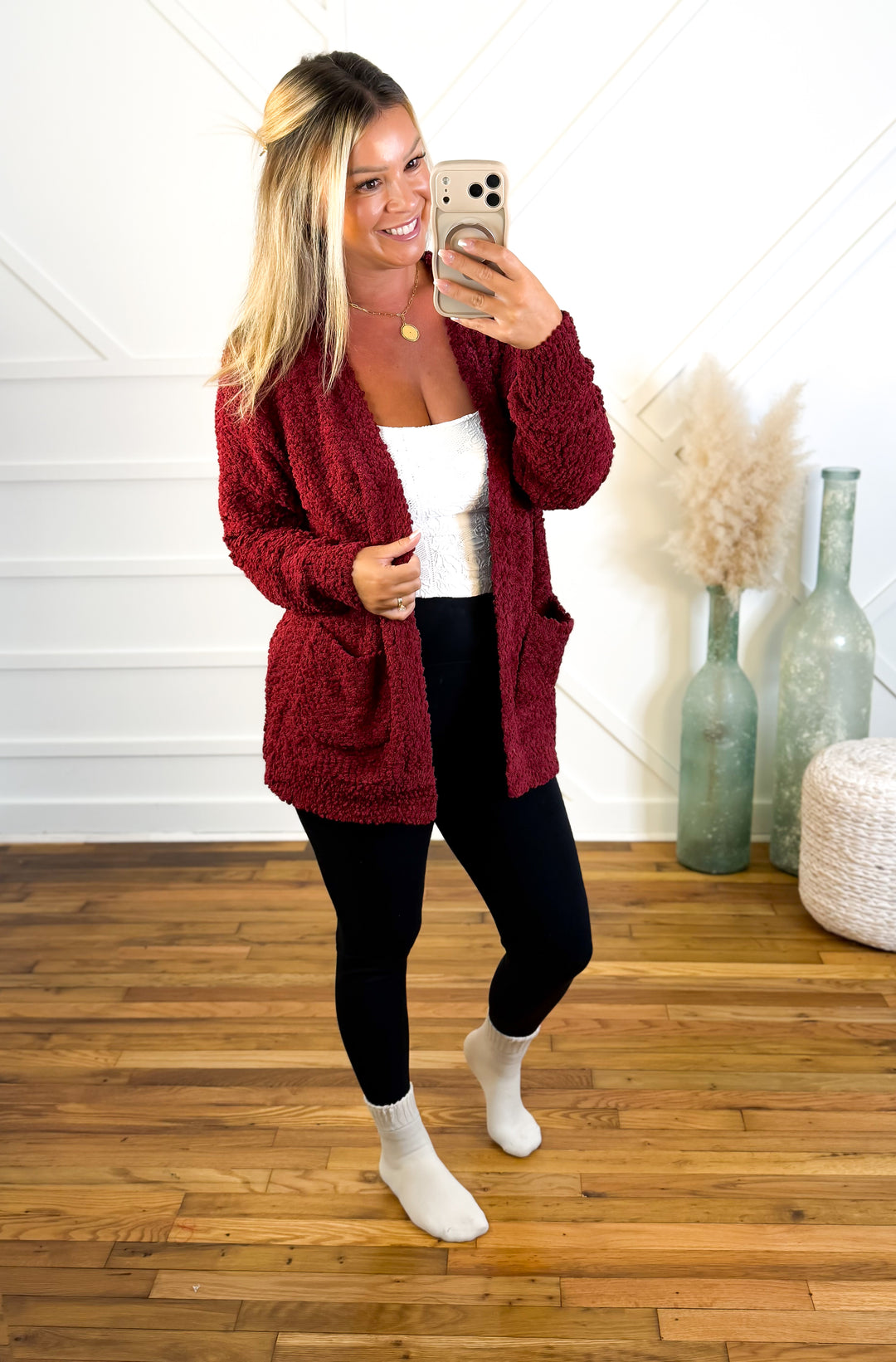 The Cozy Up Popcorn Cardigan