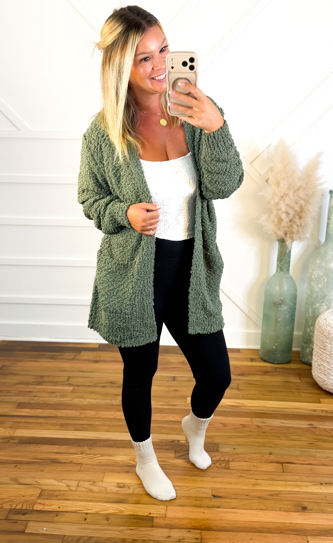 The Cozy Up Popcorn Cardigan